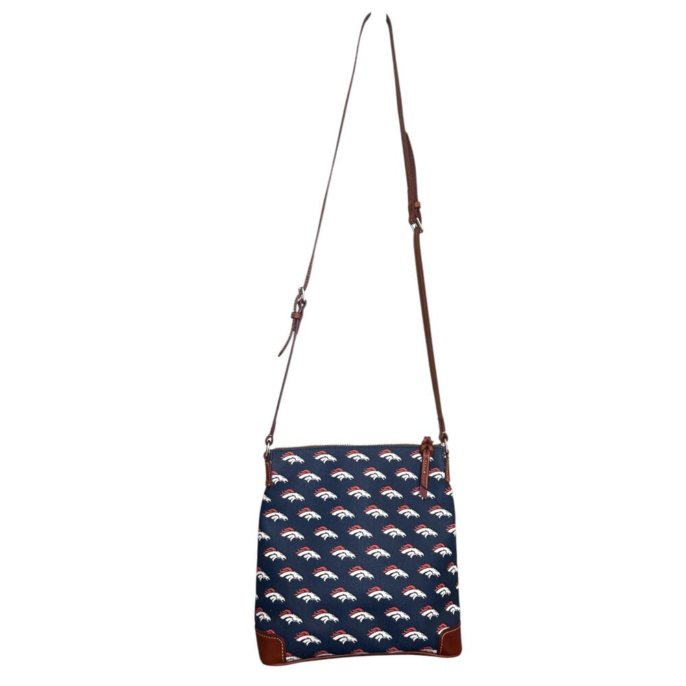 Dooney & Bourke Denver Broncos NFL Leather Logo Handbag, Navy Blue - Picture 5 of 15